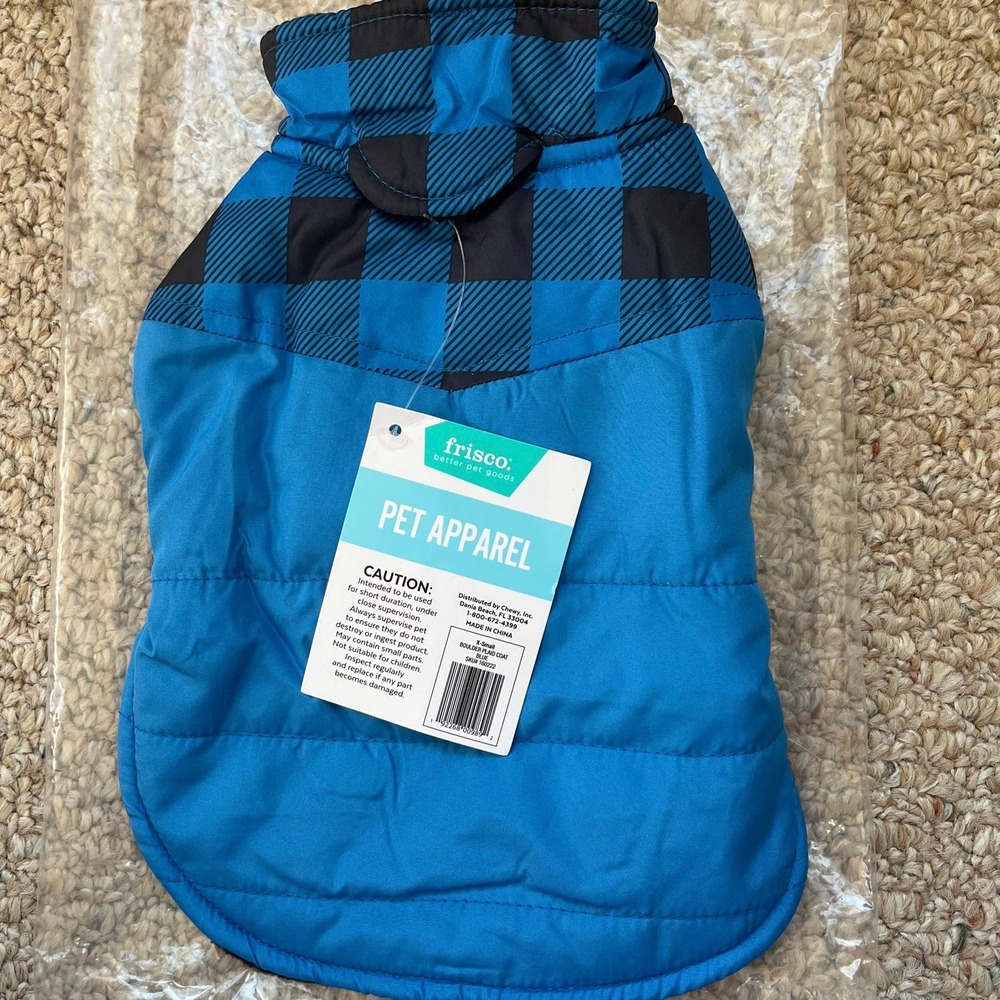 Blue coat for small dog or cat by Frisco - NWT